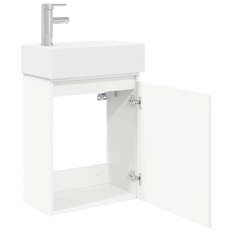 Badkamermeubel met kraan Wit 45,5 x 22,5 x 84 cm