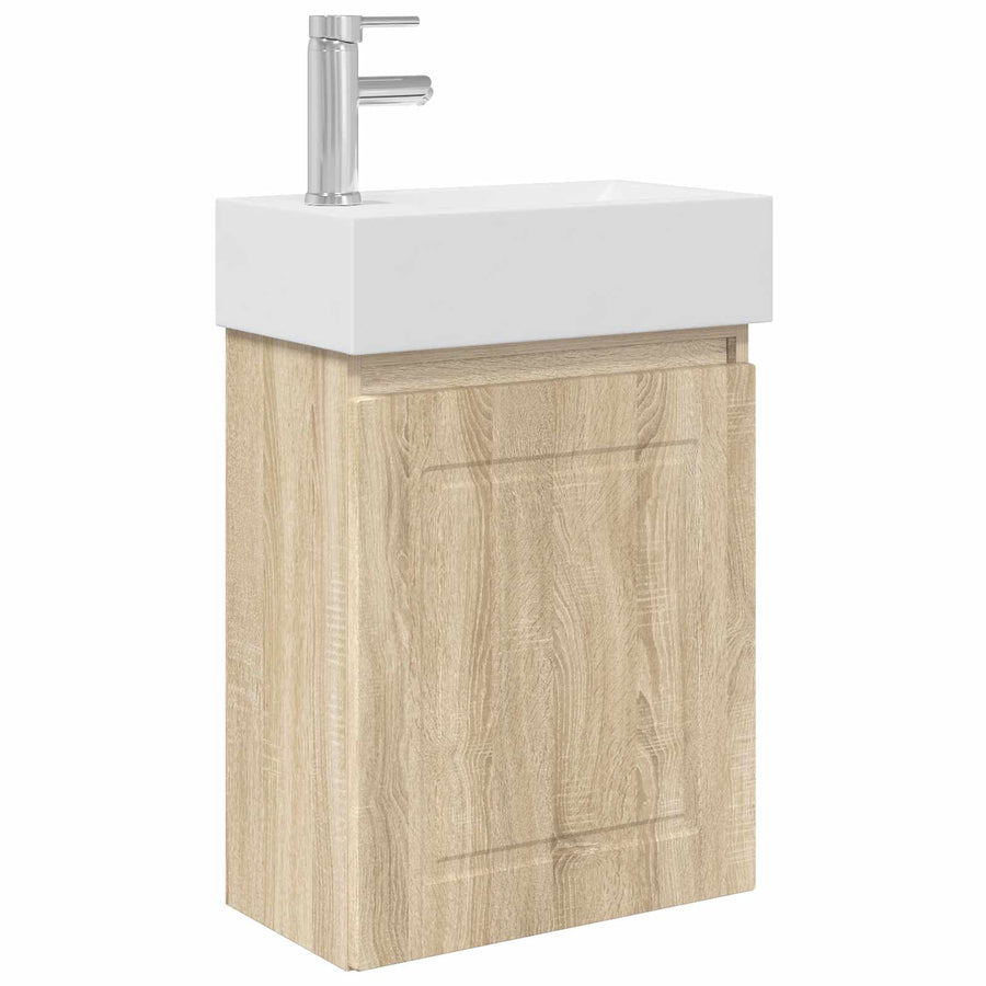 Badkamermeubel met kraan Sonoma Eiken 45,5 x 22,5 x 84 cm