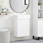 Bathroom Cabinet with Faucet White 45.5 x 22.5 x 84 cm