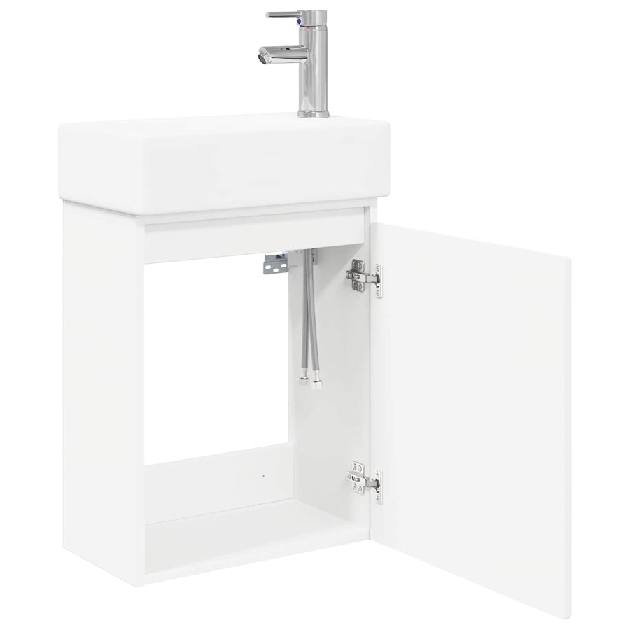 Badkamermeubel met kraan Wit 45,5 x 22,5 x 84 cm