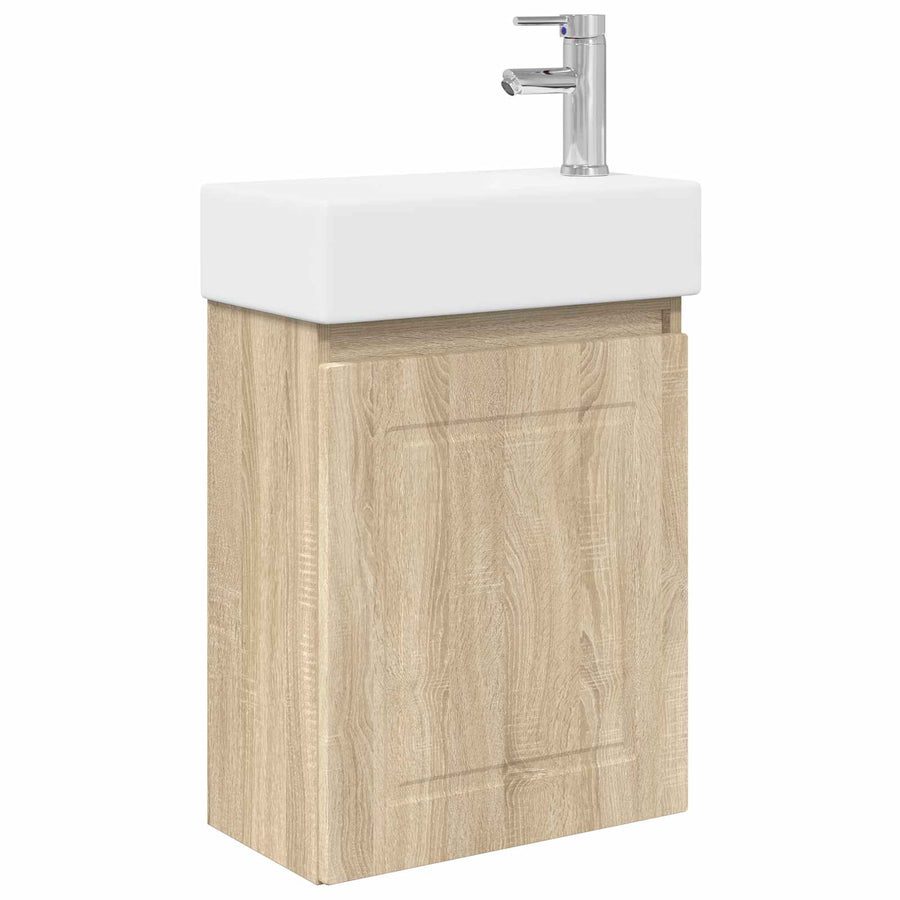 Badkamermeubel met kraan Sonoma Eiken 45,5 x 22,5 x 84 cm