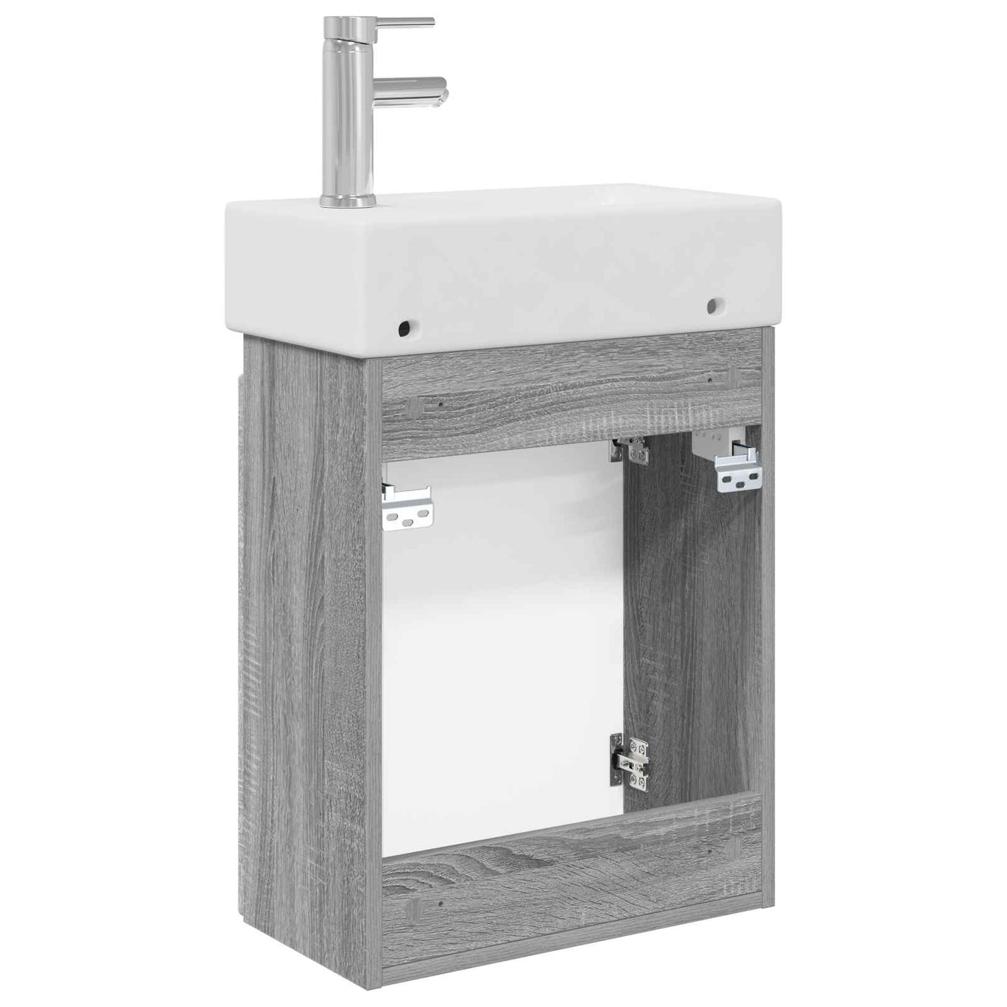Badkamermeubel met kraan Grijs Sonoma 45,5 x 22,5 x 84 cm