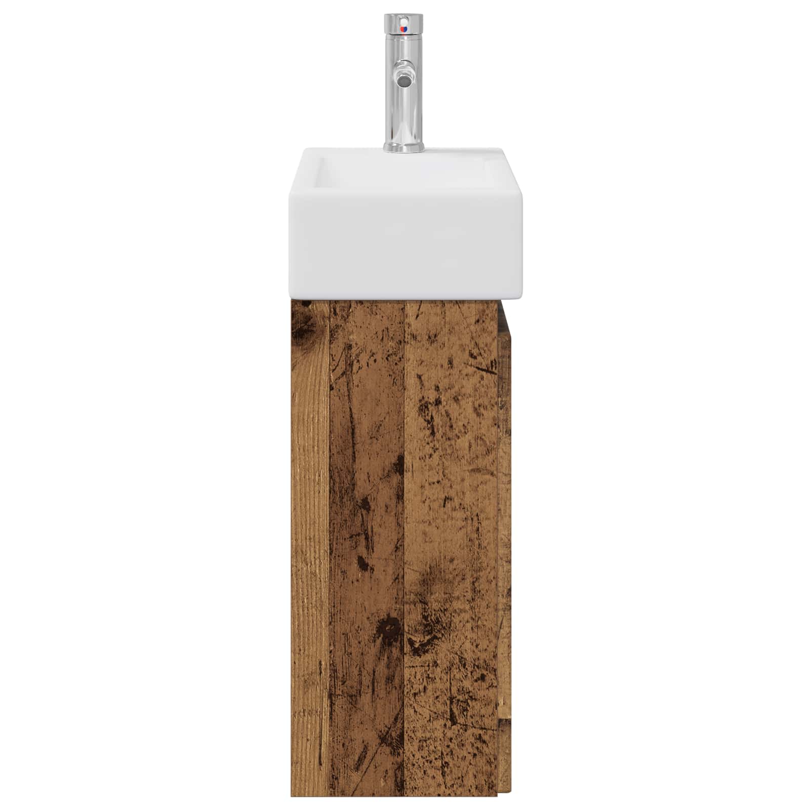 Badkamermeubel met kraan Oud hout 45,5 x 22,5 x 84 cm