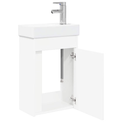 Badkamermeubel met kraan Wit 40,5 x 22,5 x 62 cm