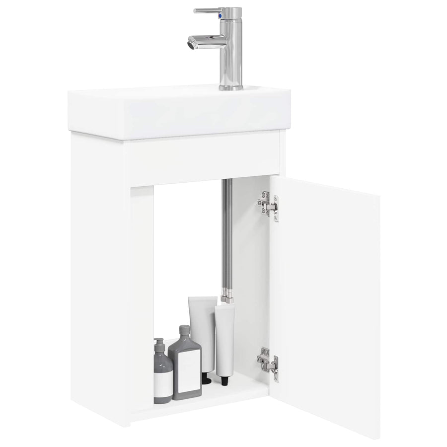 Badkamermeubel met kraan Wit 40,5 x 22,5 x 62 cm