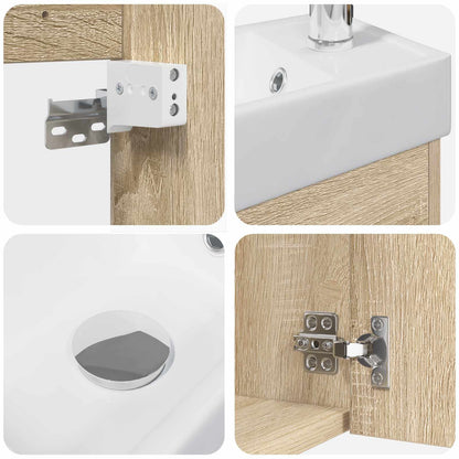 Badkamermeubel met kraan Sonoma Eiken 40,5 x 22,5 x 62 cm