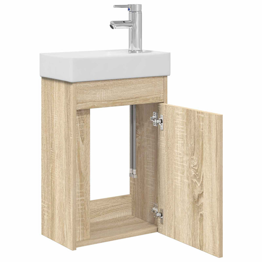 Badkamermeubel met kraan Sonoma Eiken 40,5 x 22,5 x 62 cm
