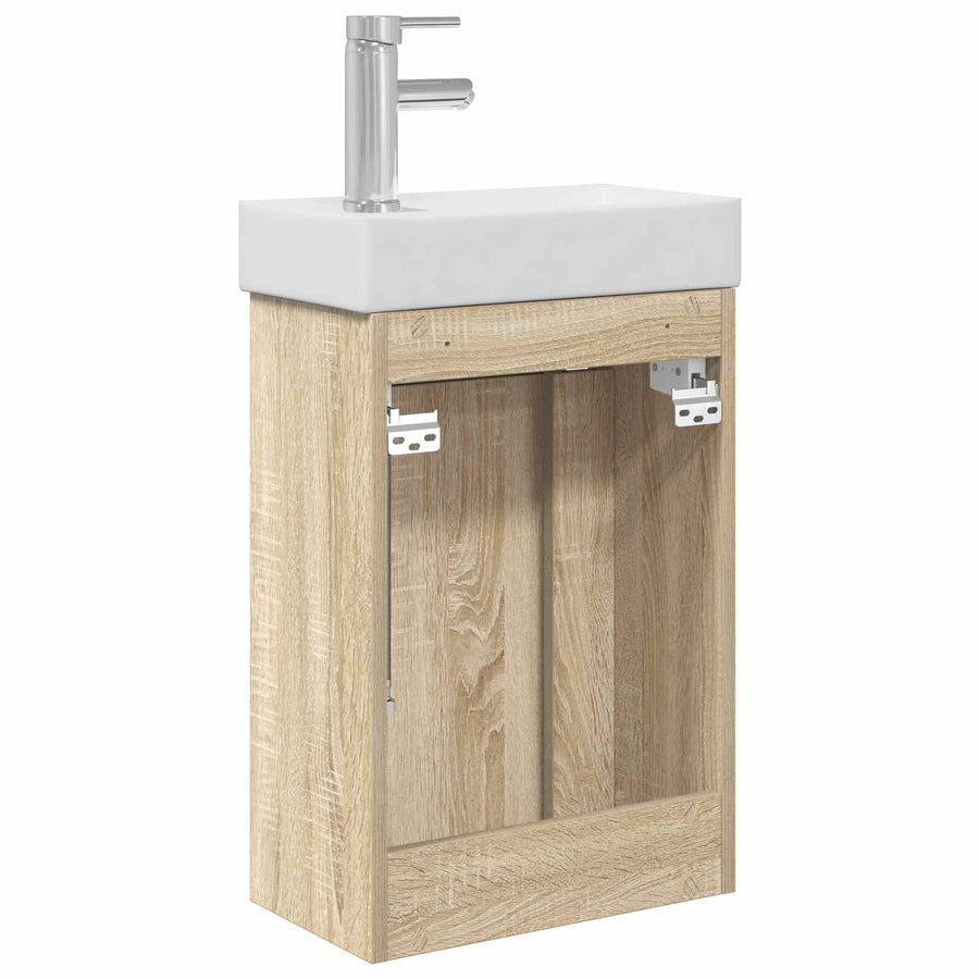 Badkamermeubel met kraan Sonoma Eiken 40,5 x 22,5 x 62 cm