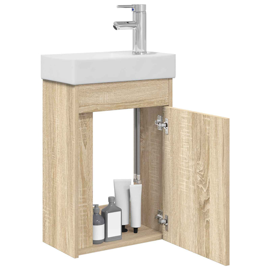 Badkamermeubel met kraan Sonoma Eiken 40,5 x 22,5 x 62 cm