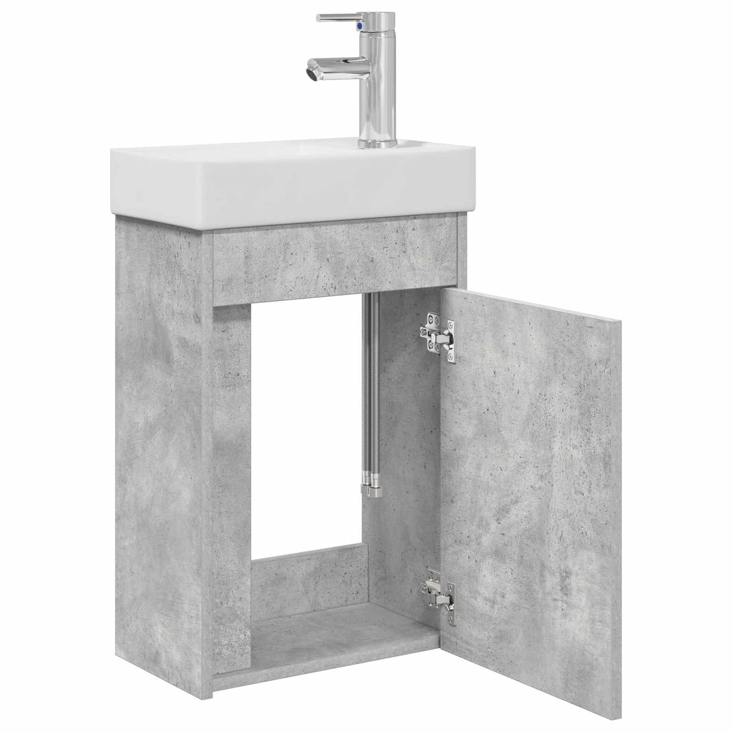 Badkamermeubel met kraan Betongrijs 40,5 x 22,5 x 62 cm