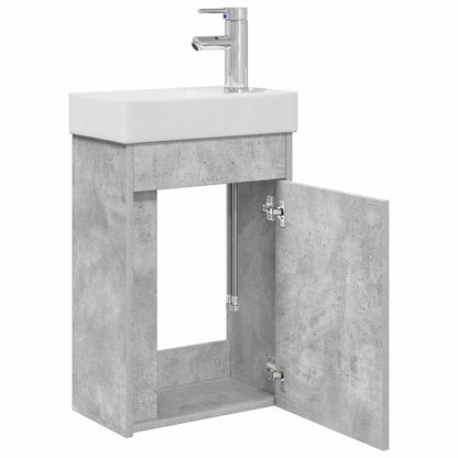Badkamermeubel met kraan Betongrijs 40,5 x 22,5 x 62 cm
