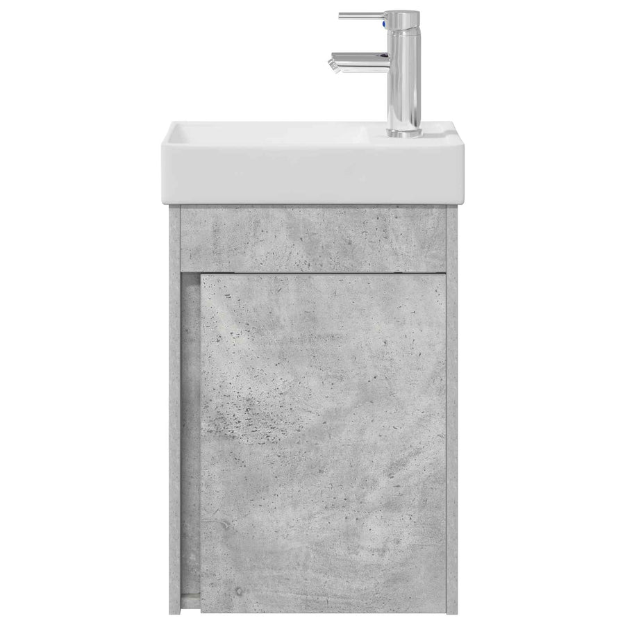 Badkamermeubel met kraan Betongrijs 40,5 x 22,5 x 62 cm