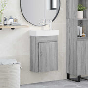 Badkamermeubel met kraan 40,5x22,5x62 cm grijs Sonoma