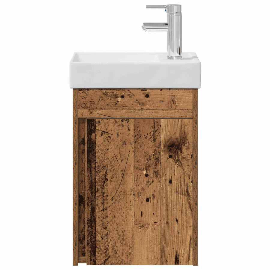 Badkamermeubel met kraan Oud hout 40,5 x 22,5 x 62 cm