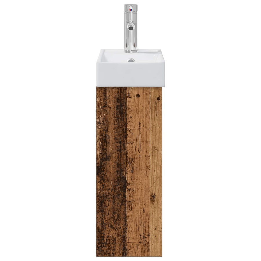 Badkamermeubel met kraan Oud hout 40,5 x 22,5 x 62 cm