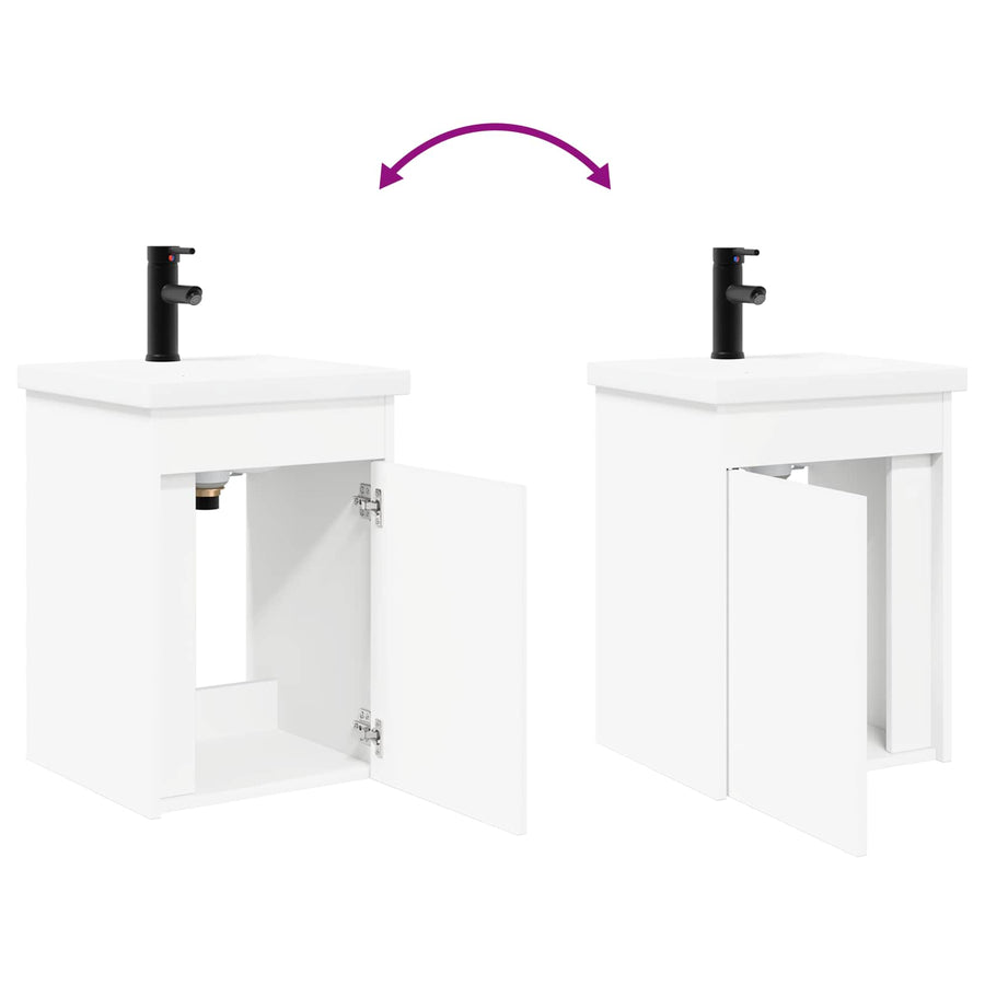 Badkamerkast met kraan Wit 42 x 40 x 74,5 cm