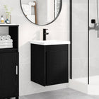 Bathroom Vanity with Faucet Black Oak 42 x 40 x 74.5 cm