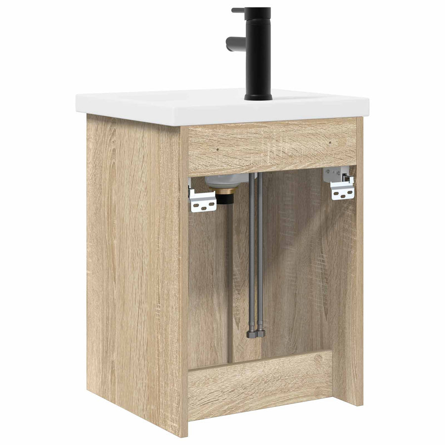Badkamermeubel met kraan Sonoma Eiken 42 x 40 x 74,5 cm