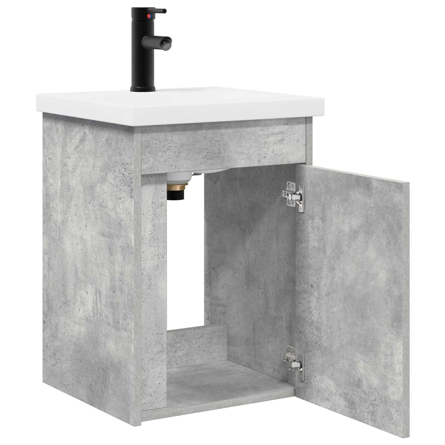 Badkamermeubel met kraan Betongrijs 42 x 40 x 74,5 cm