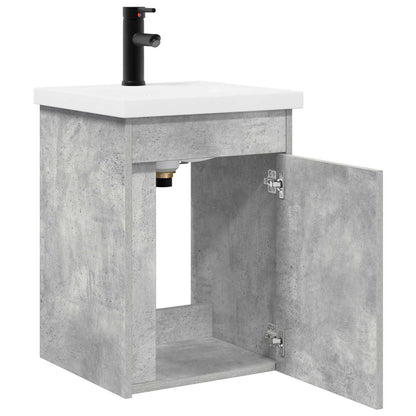 Badkamermeubel met kraan Betongrijs 42 x 40 x 74,5 cm
