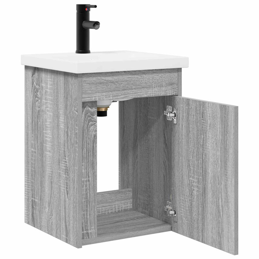 Badkamermeubel met kraan Grijs Sonoma 42 x 40 x 74,5 cm