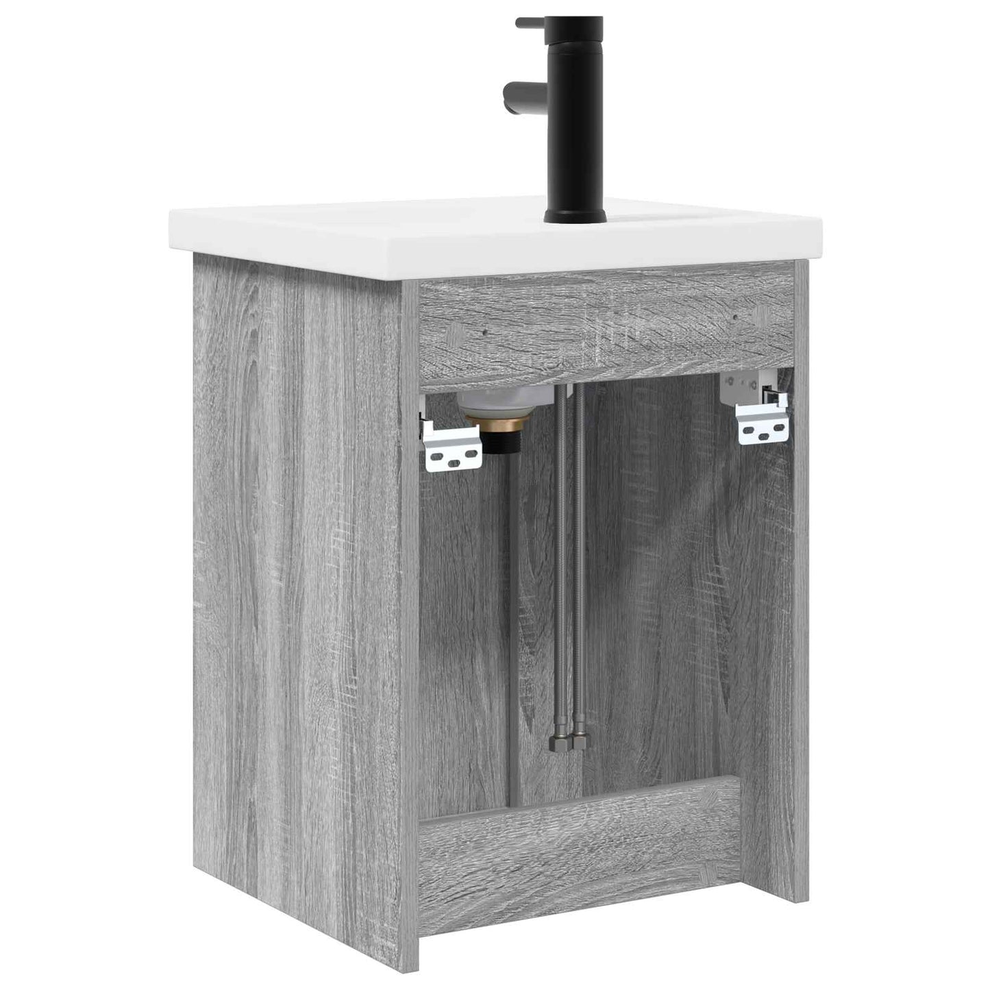 Badkamermeubel met kraan Grijs Sonoma 42 x 40 x 74,5 cm