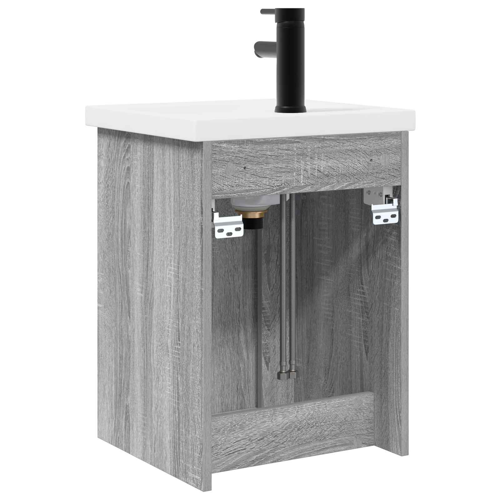 Badkamermeubel met kraan Grijs Sonoma 42 x 40 x 74,5 cm