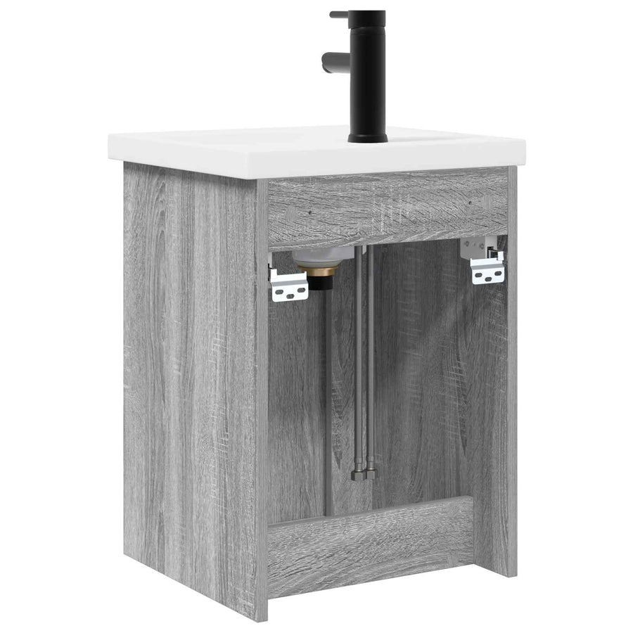Badkamermeubel met kraan Grijs Sonoma 42 x 40 x 74,5 cm