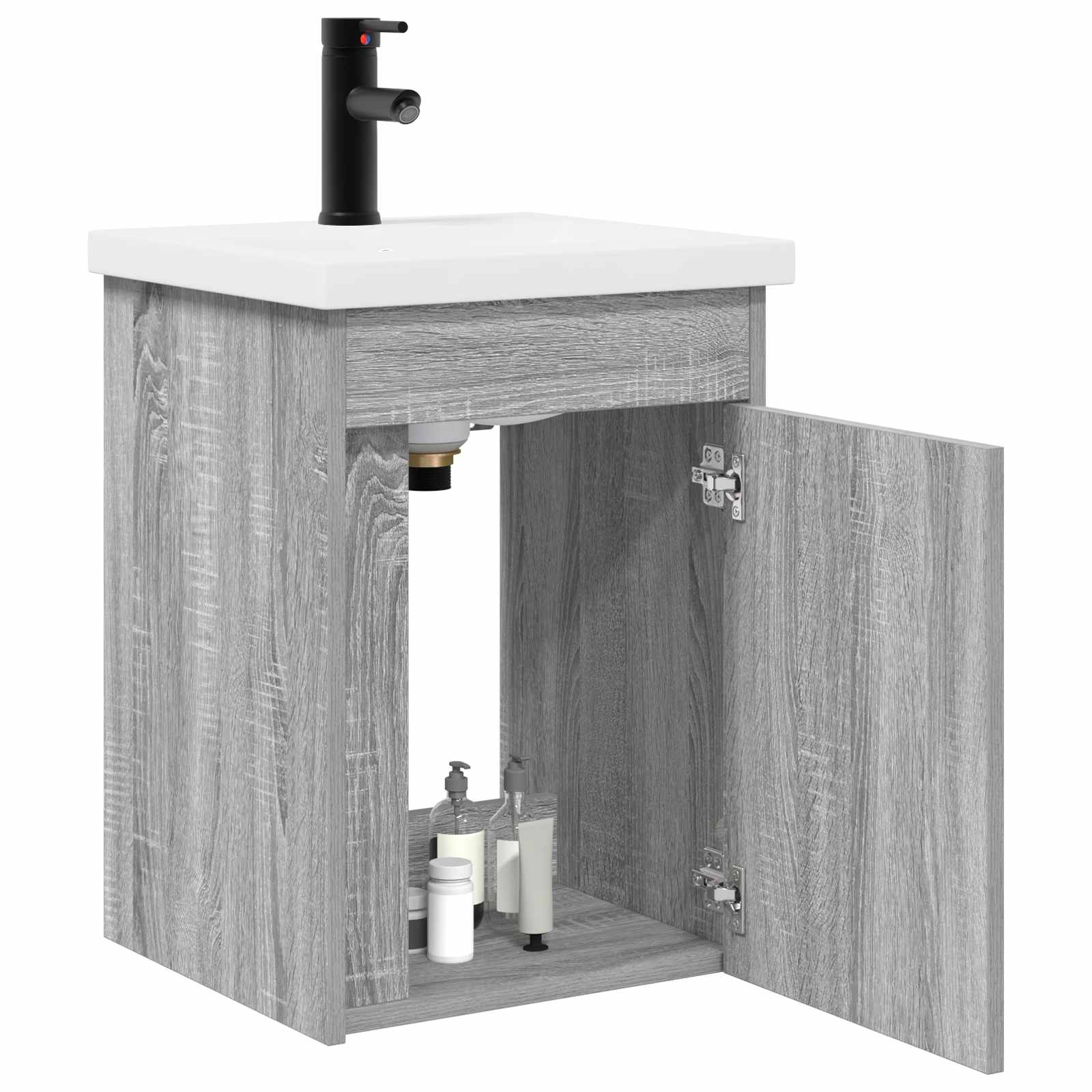 Badkamermeubel met kraan Grijs Sonoma 42 x 40 x 74,5 cm