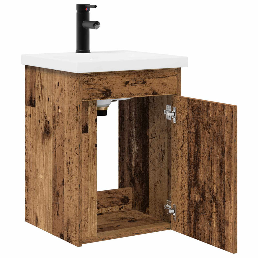 Badkamermeubel met kraan Oud hout 42 x 40 x 74,5 cm