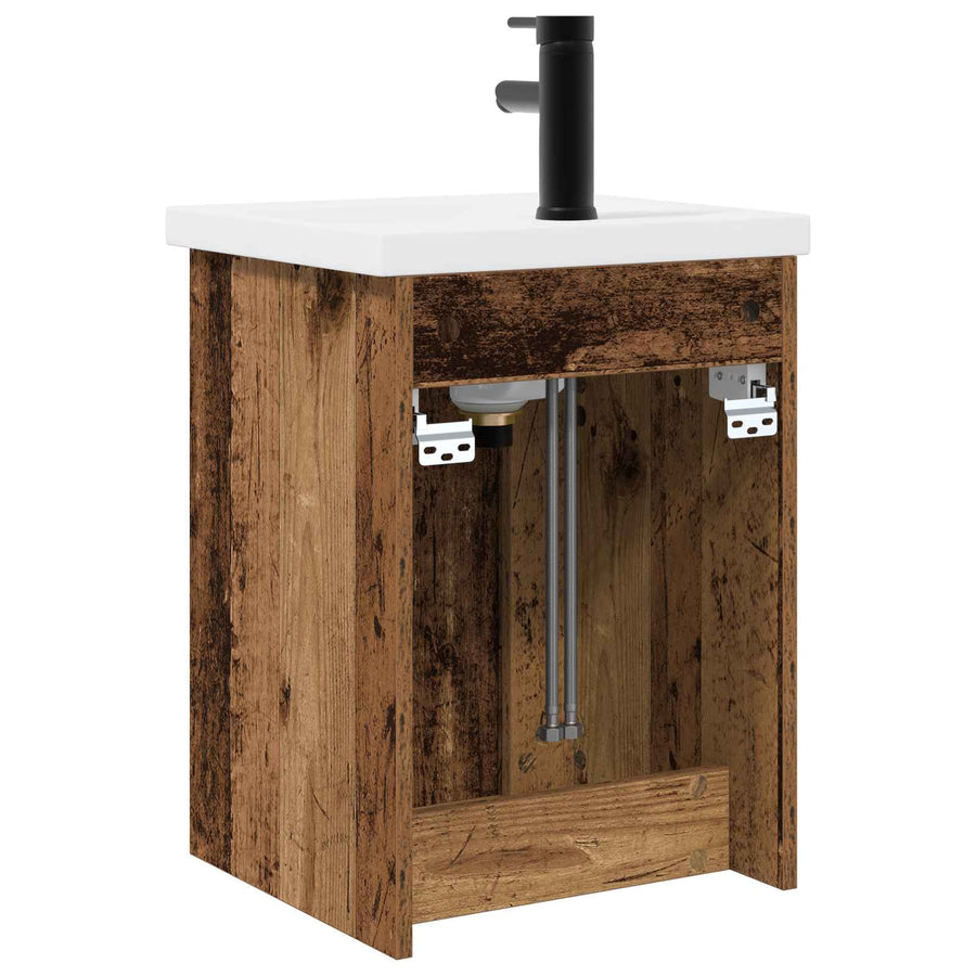 Badkamermeubel met kraan Oud hout 42 x 40 x 74,5 cm