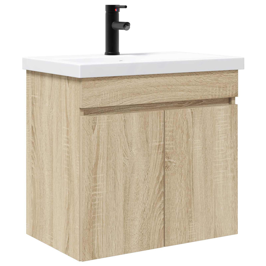 Badkamermeubel met kraan Sonoma Eiken 61 x 40 x 74,5 cm
