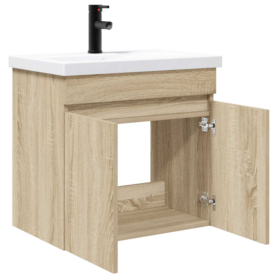 Badkamermeubel met kraan Sonoma Eiken 61 x 40 x 74,5 cm