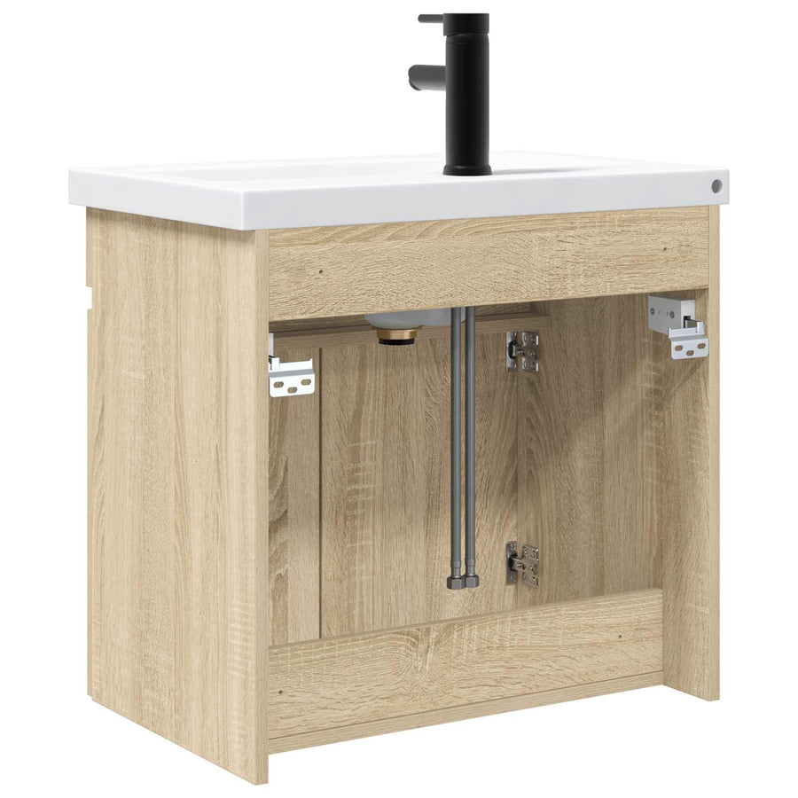 Badkamermeubel met kraan Sonoma Eiken 61 x 40 x 74,5 cm