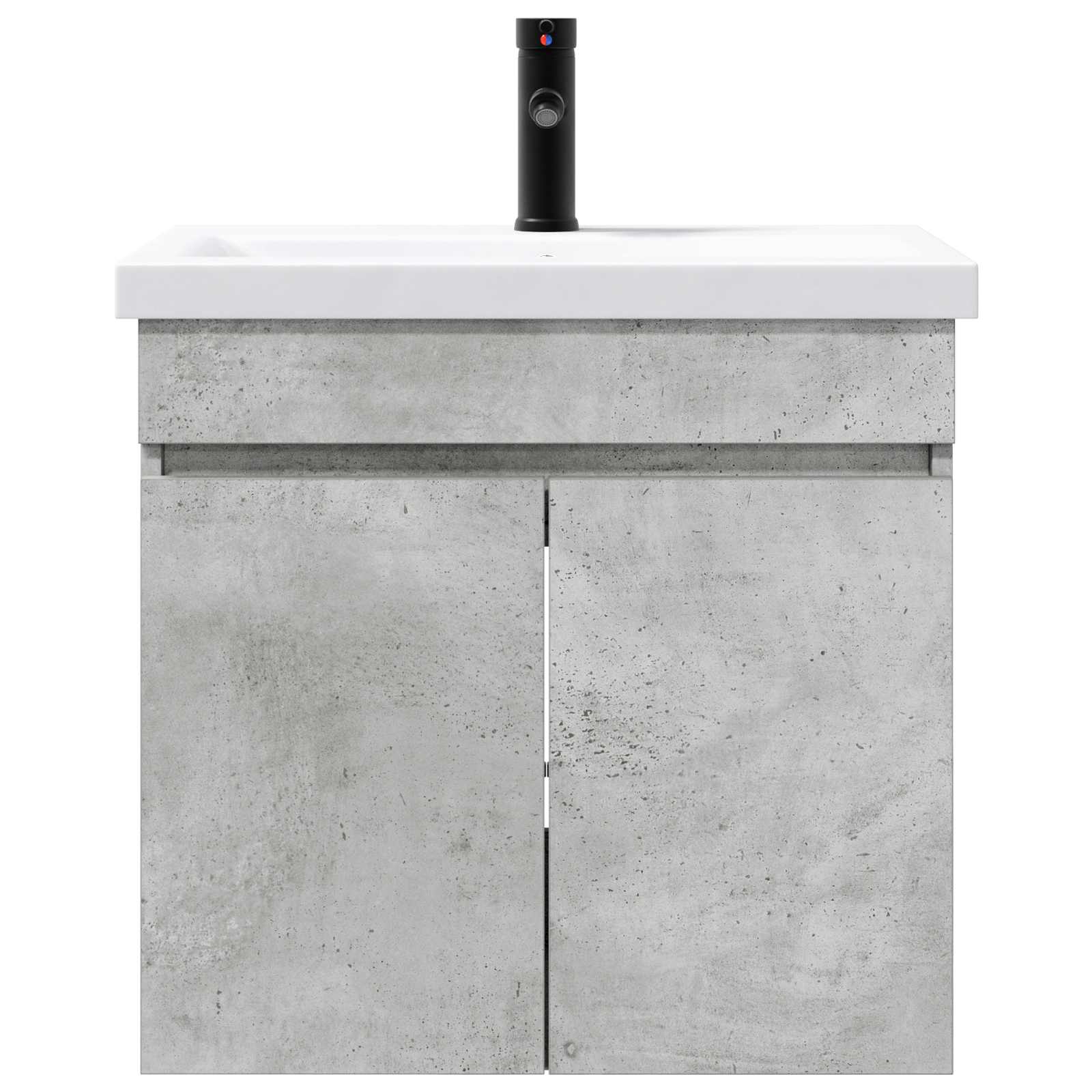 Badkamermeubel met kraan Betongrijs 61 x 40 x 74,5 cm