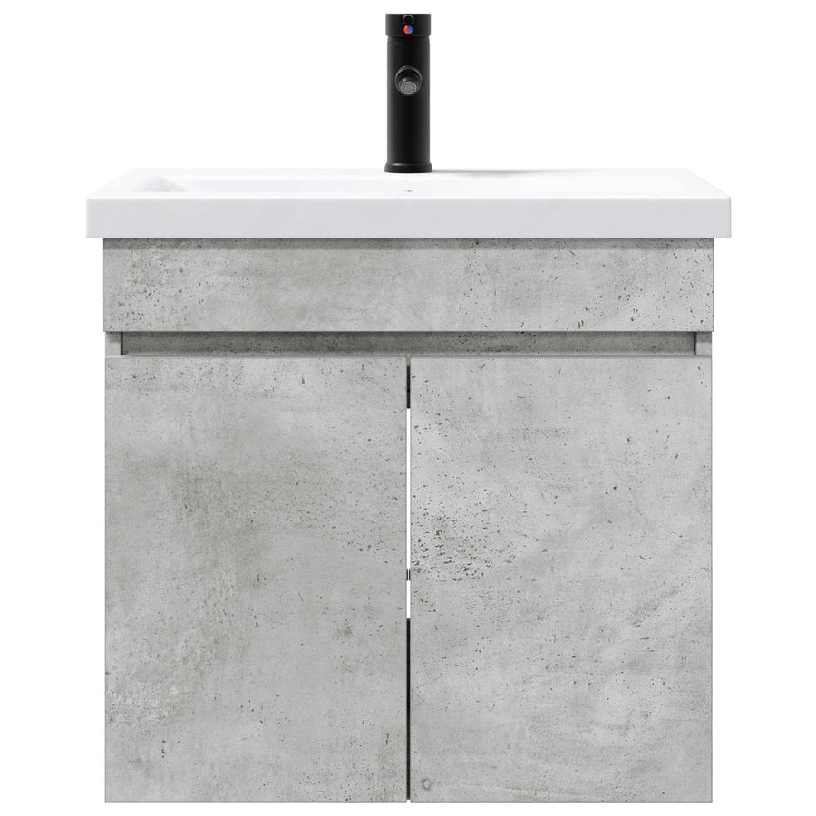 Badkamermeubel met kraan Betongrijs 61 x 40 x 74,5 cm