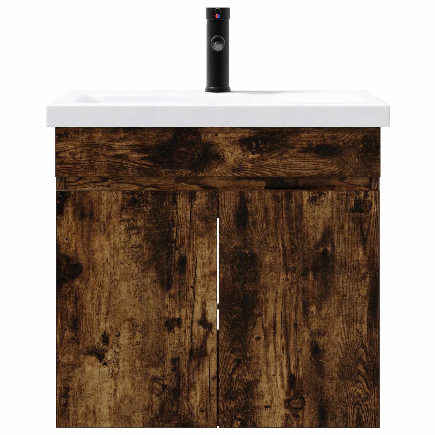 Badkamermeubel met kraan Gerookt eiken 61 x 40 x 74,5 cm