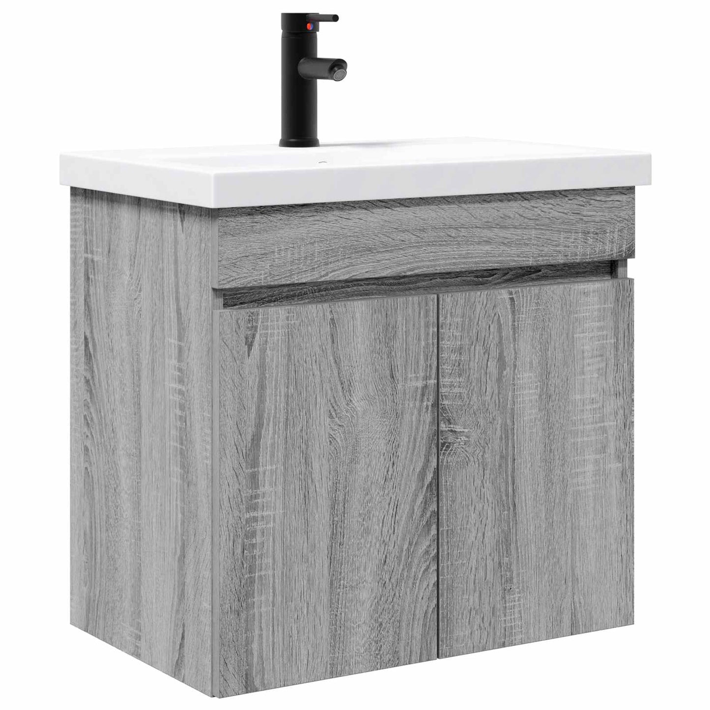 Badkamermeubel met kraan Grijs Sonoma 61 x 40 x 74,5 cm