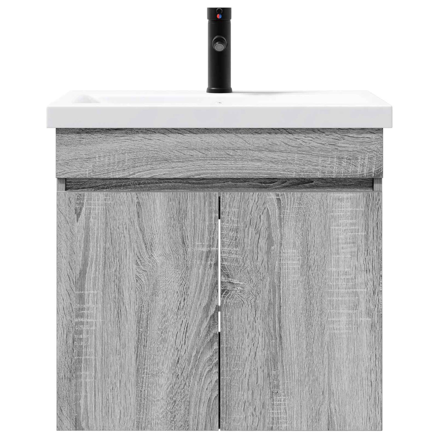 Badkamermeubel met kraan Grijs Sonoma 61 x 40 x 74,5 cm