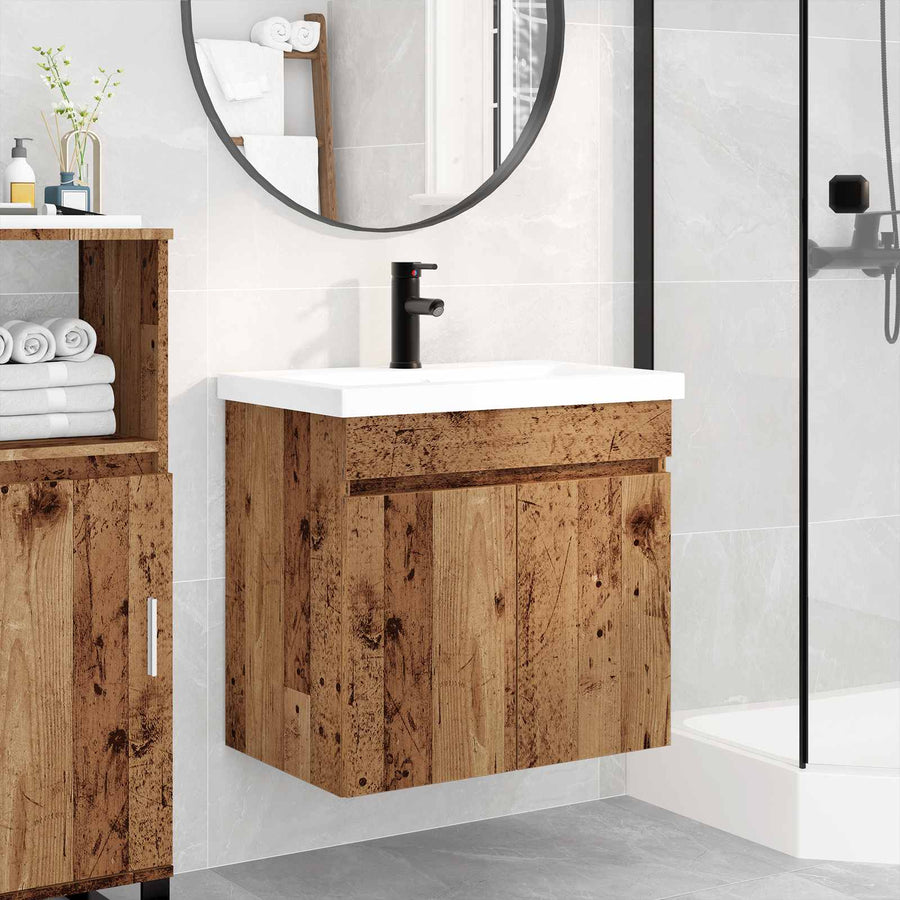 Badkamer wastafel met wasbak Oud hout 61 x 39 x 58 cm
