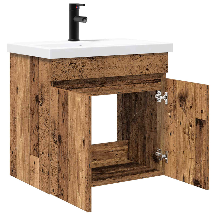 Badkamer wastafel met wasbak Oud hout 61 x 39 x 58 cm