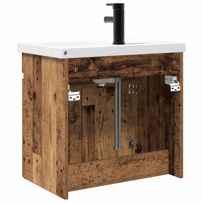 Badkamer wastafel met wasbak Oud hout 61 x 39 x 58 cm