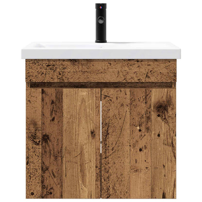 Badkamer wastafel met wasbak Oud hout 61 x 39 x 58 cm