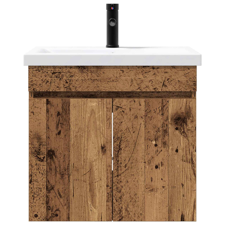 Badkamer wastafel met wasbak Oud hout 61 x 39 x 58 cm
