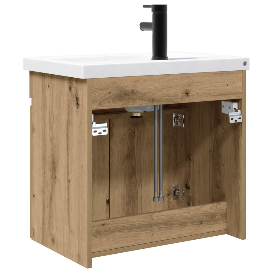 Badkamermeubel met kraan Artisanaal eiken 61 x 40 x 74,5 cm
