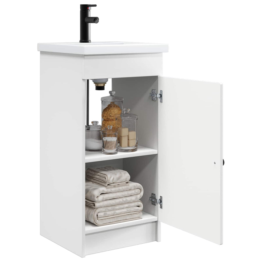 Badkamermeubel met Wasbak Wit 42 x 40 x 84,5 cm Bewerkt hout
