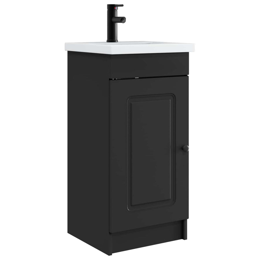 Badkamermeubel met Wasbak Zwart 42 x 40 x 84,5 cm Bewerkt hout