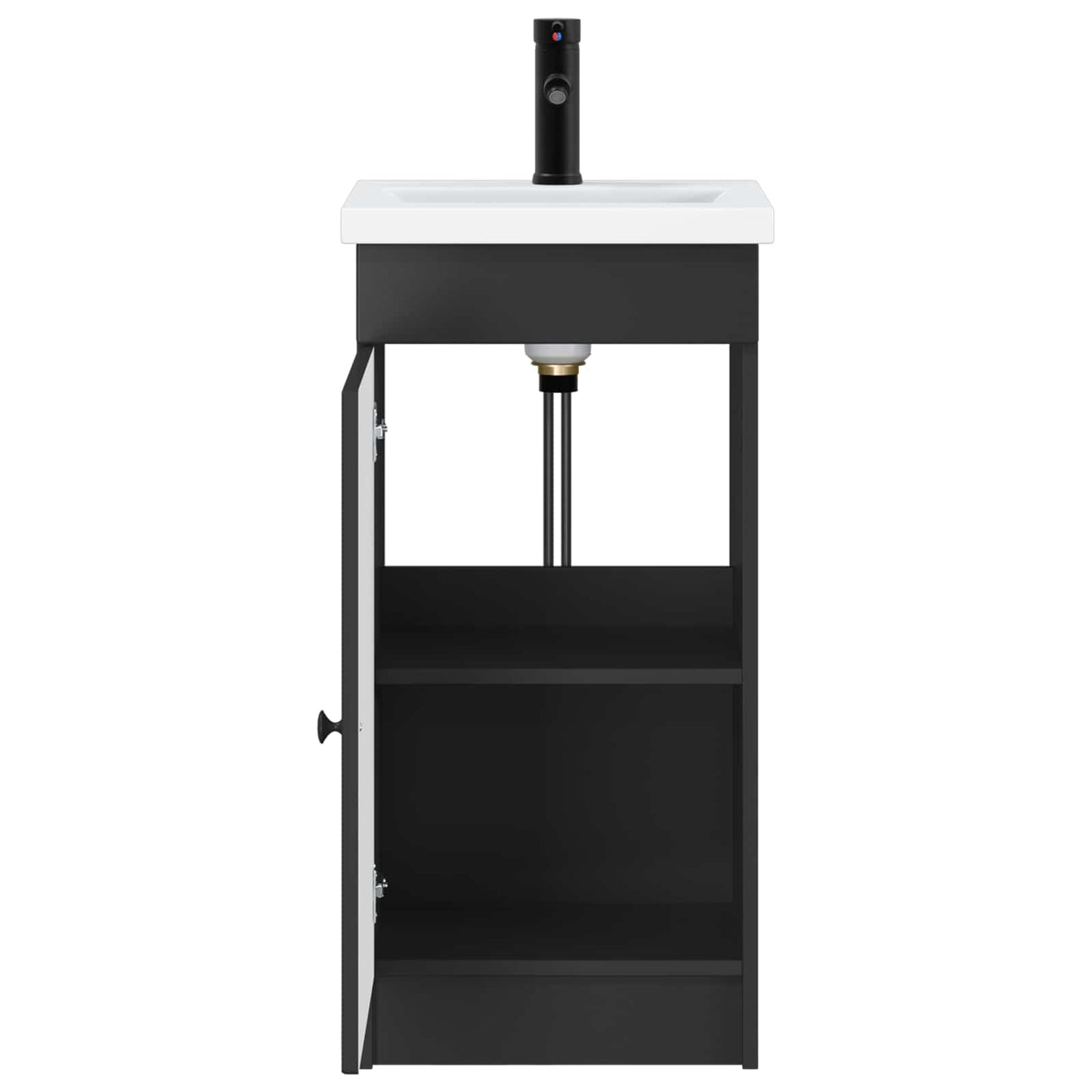 Badkamermeubel met Wasbak Zwart 42 x 40 x 84,5 cm Bewerkt hout
