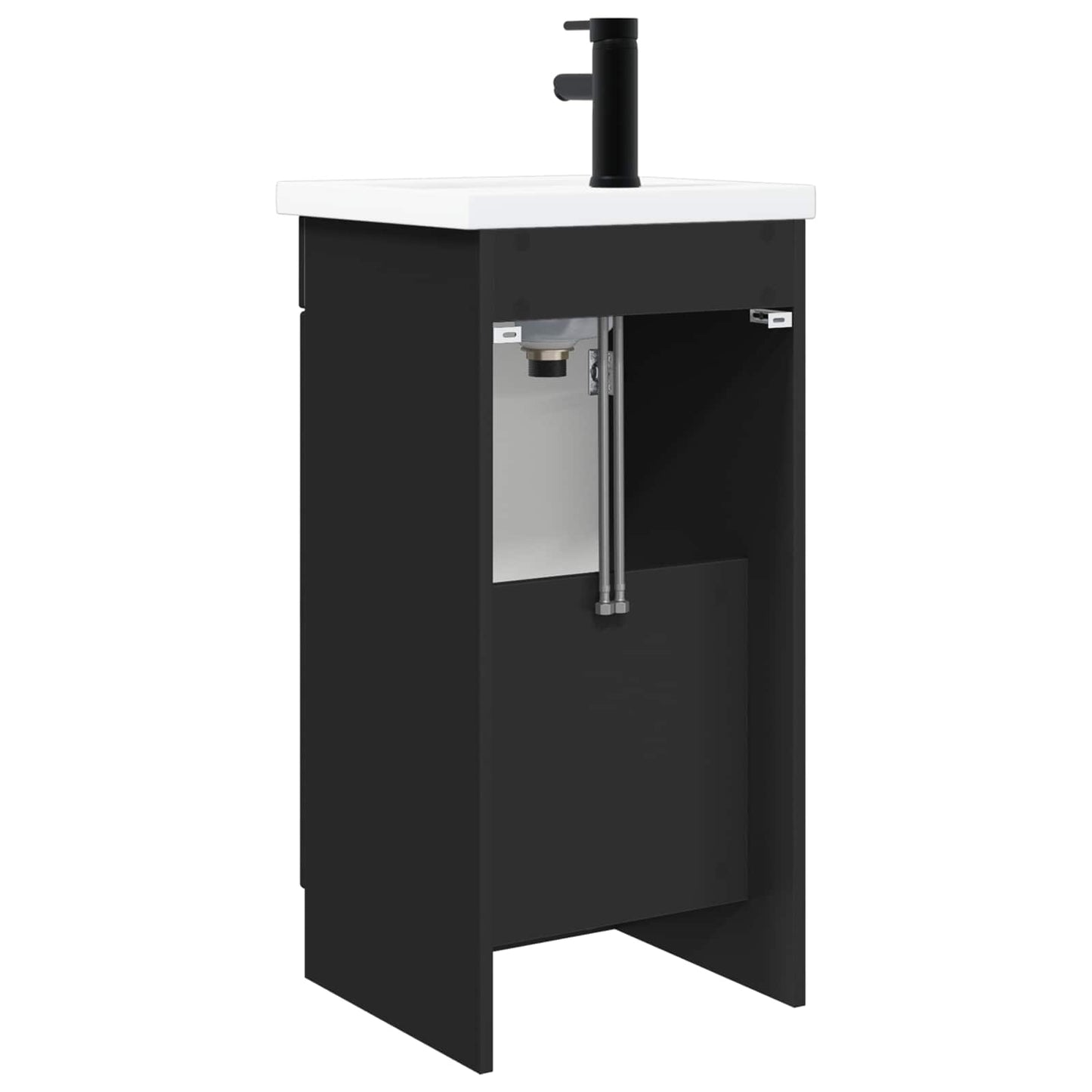 Badkamermeubel met Wasbak Zwart 42 x 40 x 84,5 cm Bewerkt hout