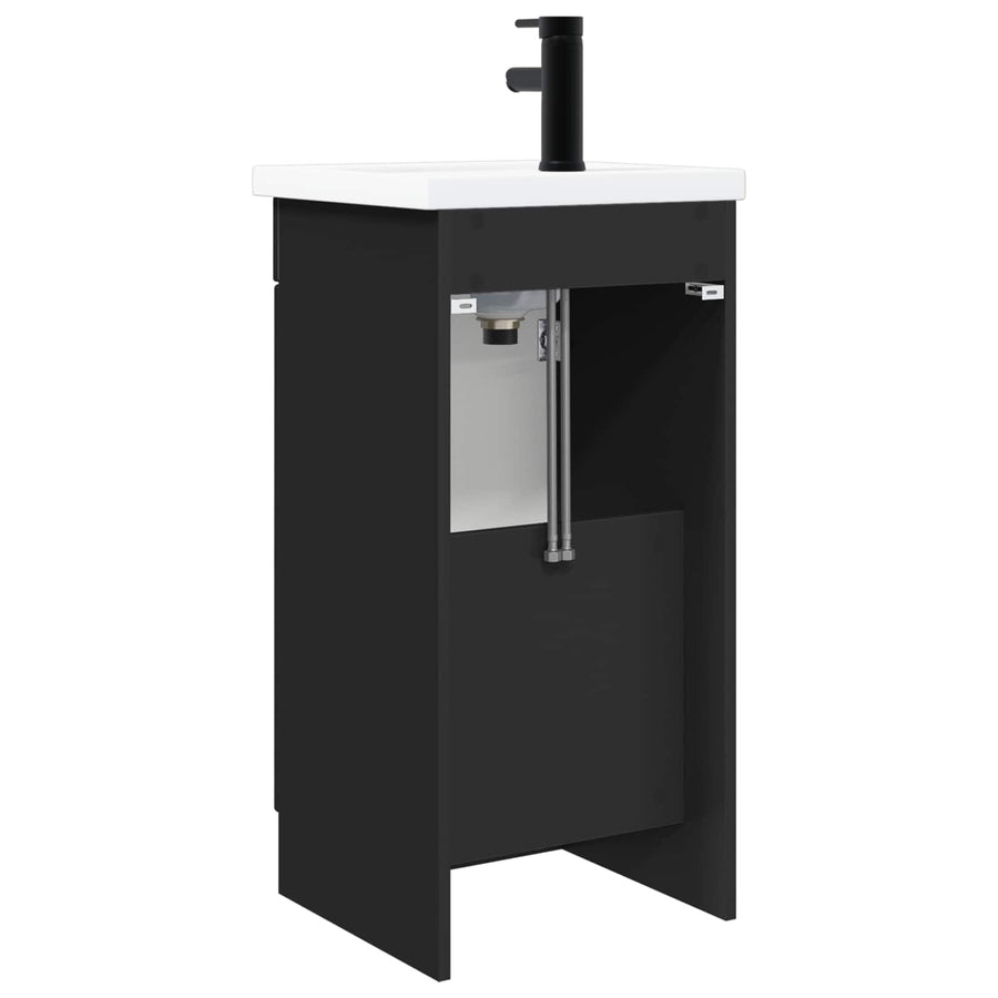 Badkamermeubel met Wasbak Zwart 42 x 40 x 84,5 cm Bewerkt hout